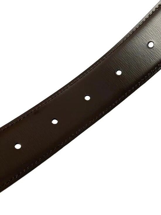 Cartier C Aronge Black Brown Leather Hardware Belt main image 4
